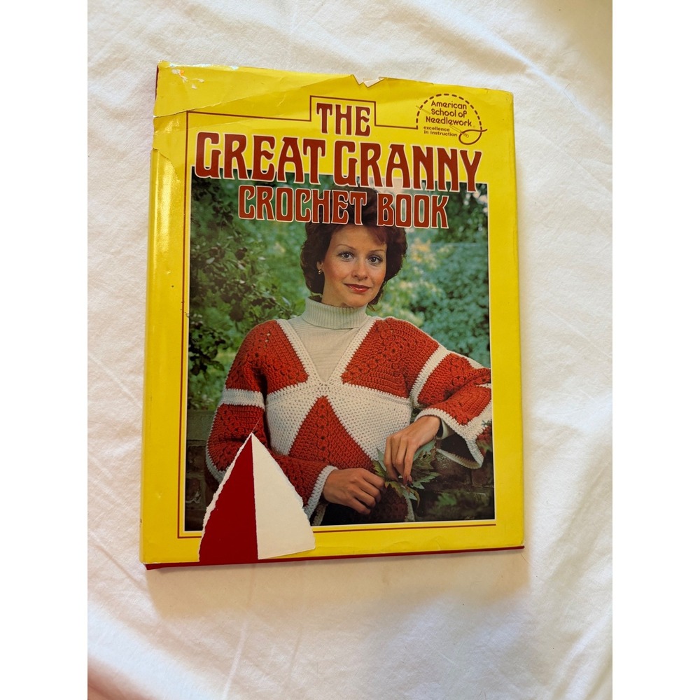 Vintage 1979 The Great Granny Crochet Book Hardcover 76 Patterns Granny Squares - Picture 1 of 11
